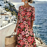 Amelia™ - Elegant Floral Summer Midi Dress