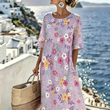Amelia™ - Elegant Floral Summer Midi Dress