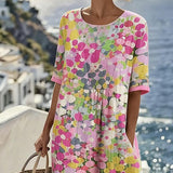 Elena™ - Elegant Floral Summer Midi Dress
