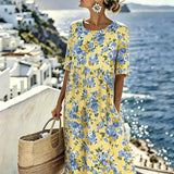Amelia™ - Elegant Floral Summer Midi Dress