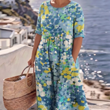 Elena™ - Elegant Floral Summer Midi Dress