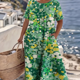 Elena™ - Elegant Floral Summer Midi Dress