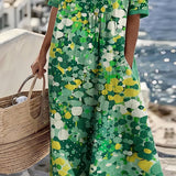 Elena™ - Elegant Floral Summer Midi Dress