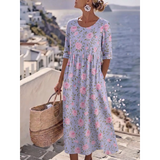 Sophia™ - Elegant Floral Summer Midi Dress