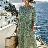 Amelia™ - Elegant Floral Summer Midi Dress