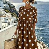 Penelope™ | Classic Polka Dot Midi Dress