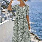 Sienna™ | Elegant Floral Midi Dress