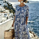Evie™ - Elegant Floral Summer Midi Dress