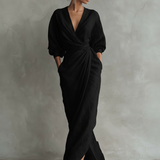 Julianna | Minimalist Wrap Maxi Dress