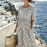 Lily™ - Elegant Floral Summer Midi Dress