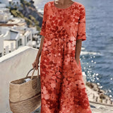 Elena™ - Elegant Floral Summer Midi Dress