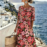 Amelia™ - Elegant Floral Summer Midi Dress