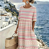 Elodie™ | Pastel Harmony Midi Dress