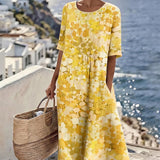 Elena™ - Elegant Floral Summer Midi Dress
