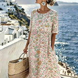 Lily™ - Elegant Floral Summer Midi Dress